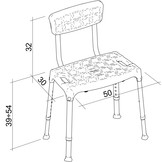 Atlantis douchekruk met rugleuning