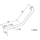 Wandbeugel gecoat staal