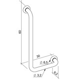 Wandbeugel gecoat staal