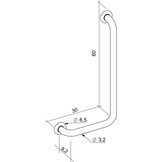 Wandbeugel gecoat staal