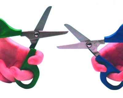 Zelfopenende kinderschaar - afgerond 45mm