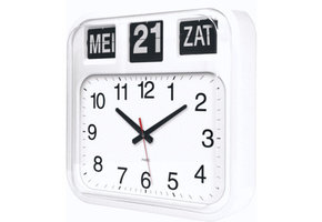 Fysic FK950 - Extra grote analoge wandklok met dag en datum