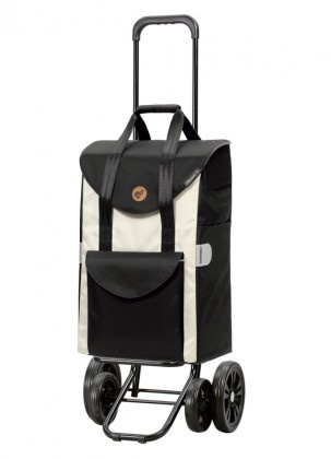 Shopper Andersen Quattro Senta, wit-zwart