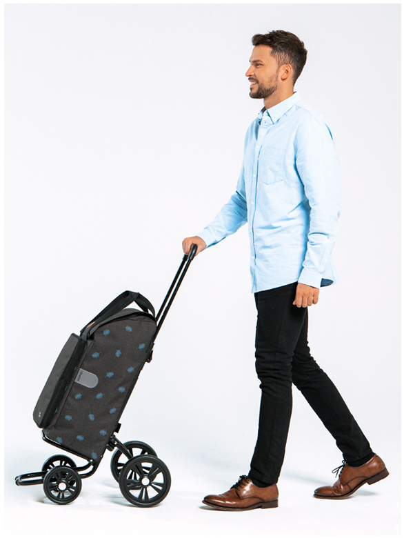 Shopper Andersen Quattro Senta, wit-zwart