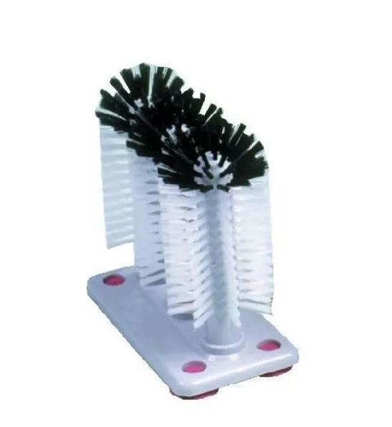 Spoelborstel (3st) op zuignap 18cm