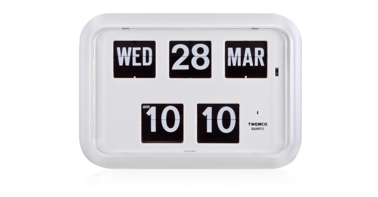 Kalenderklok digitaal QD35 - wit