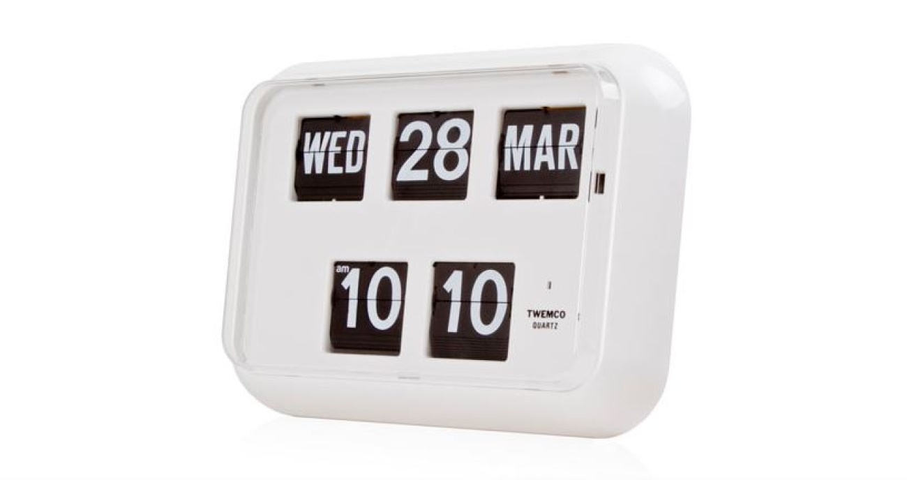 Kalenderklok digitaal QD35 - wit