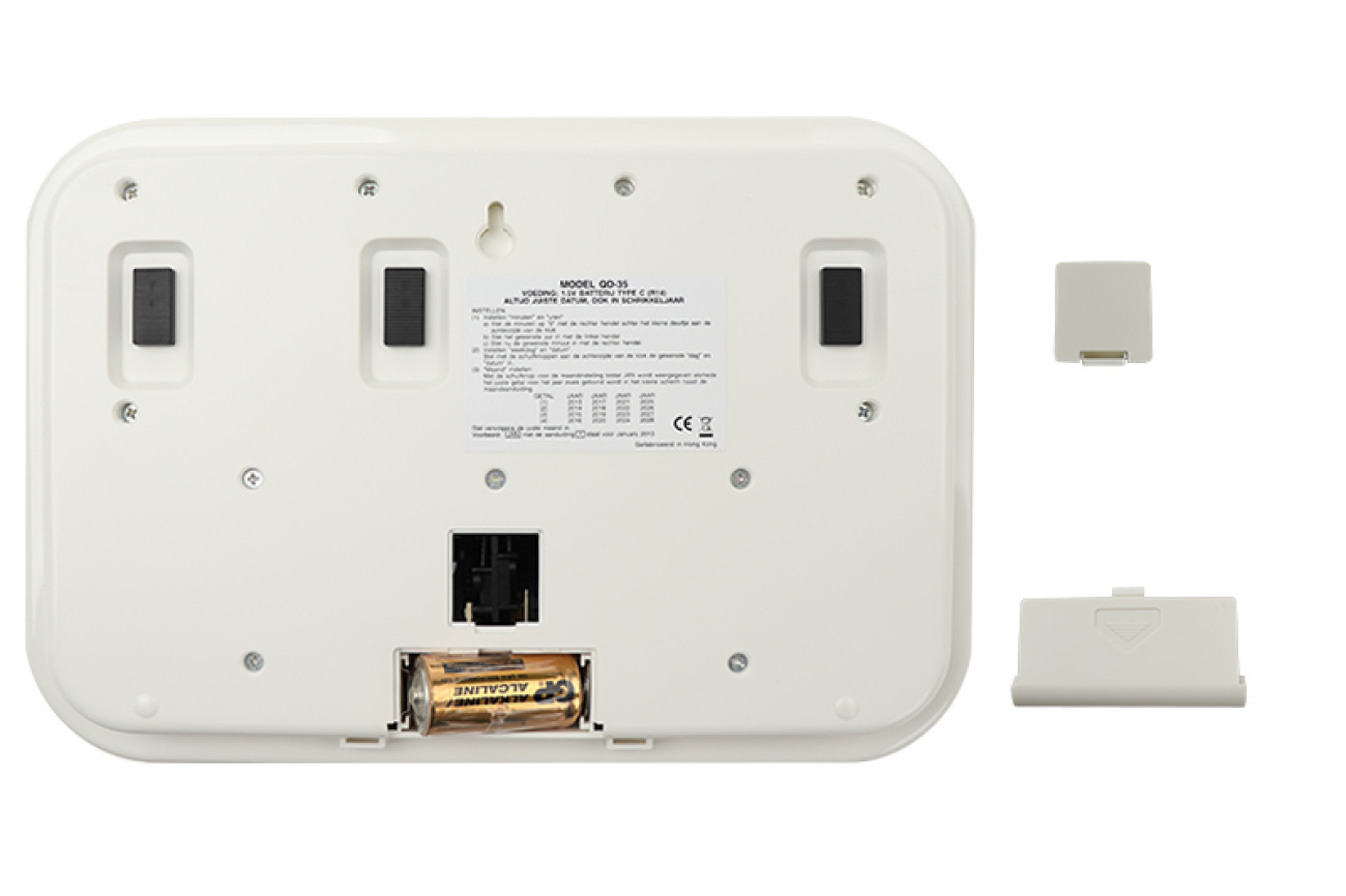 Kalenderklok digitaal QD35 - wit