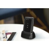 Fysic F15 - Mobiele klaptelefoon voor senioren met SOS paniekknop, zwart