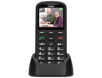 Fysic F10 - Eenvoudige mobiele telefoon voor senioren met SOS paniekknop