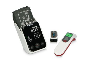 Fysic FCS250 - Gezondheidsmonitoring thuis set, bloeddrukmeter, saturatiemeter en infrarood thermometer