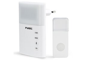 Fysic FD-110 - Draadloze deurbel met flitslicht, wit