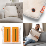 Cozy Una Faux Fur / Teddy warmtekussen - 45x45 - 5000mah - beige