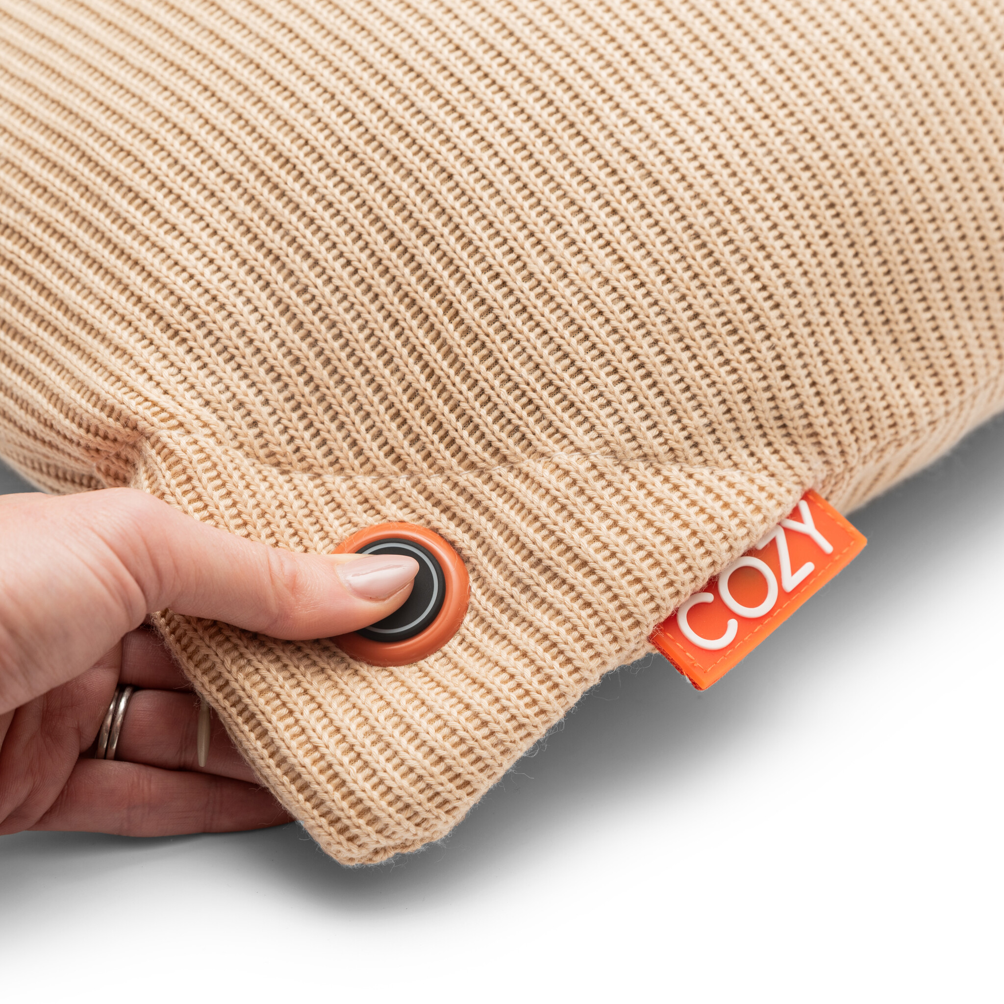 Cozy Una Knitted warmtekussen - 45x45 - 5000mah - Beige