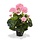 Geranium kunstplant 40 cm roze in pot
