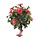 Hibiscus kunstplant 65 cm op voet rood
