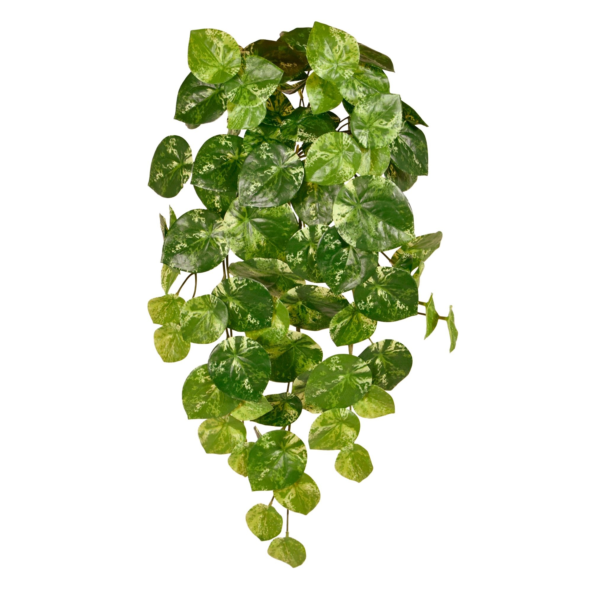 Pilea Peperomioides kunst hangplant 60cm bont
