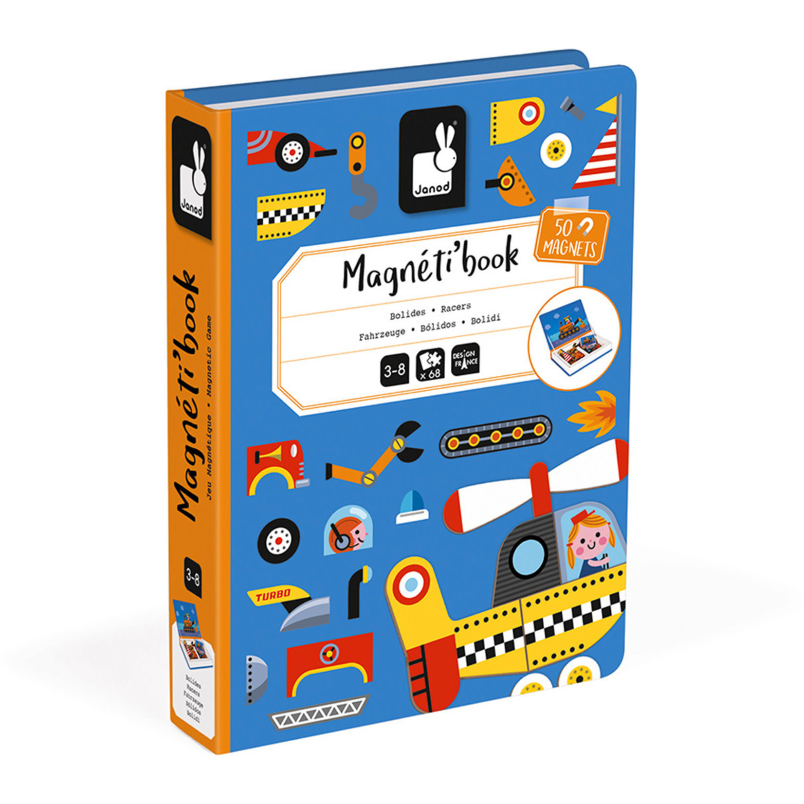 Janod Magneetboek Racers