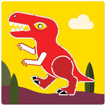 Djeco Tekensjablonen - Dinosaurussen