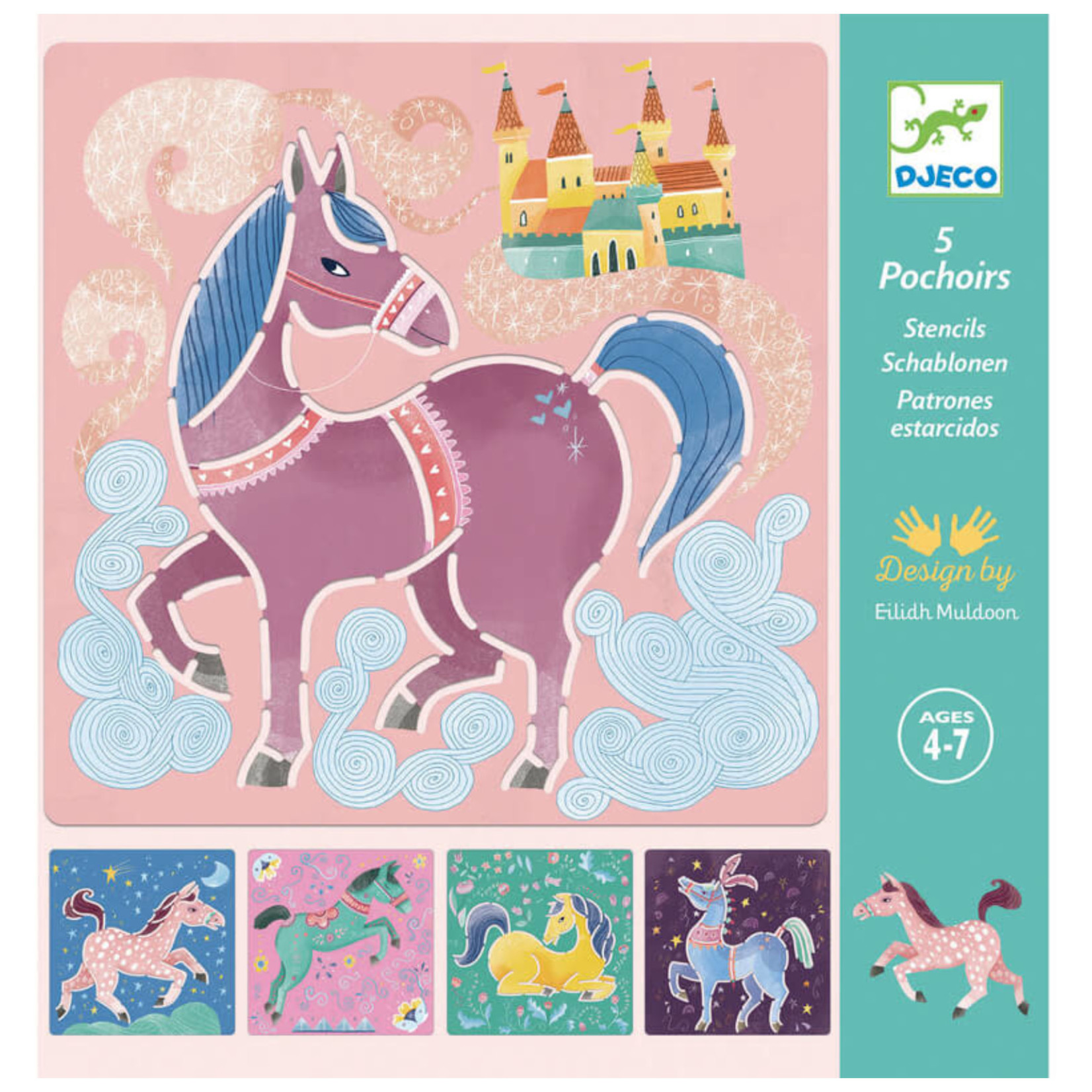 Djeco Tekensjablonen - Unicorns