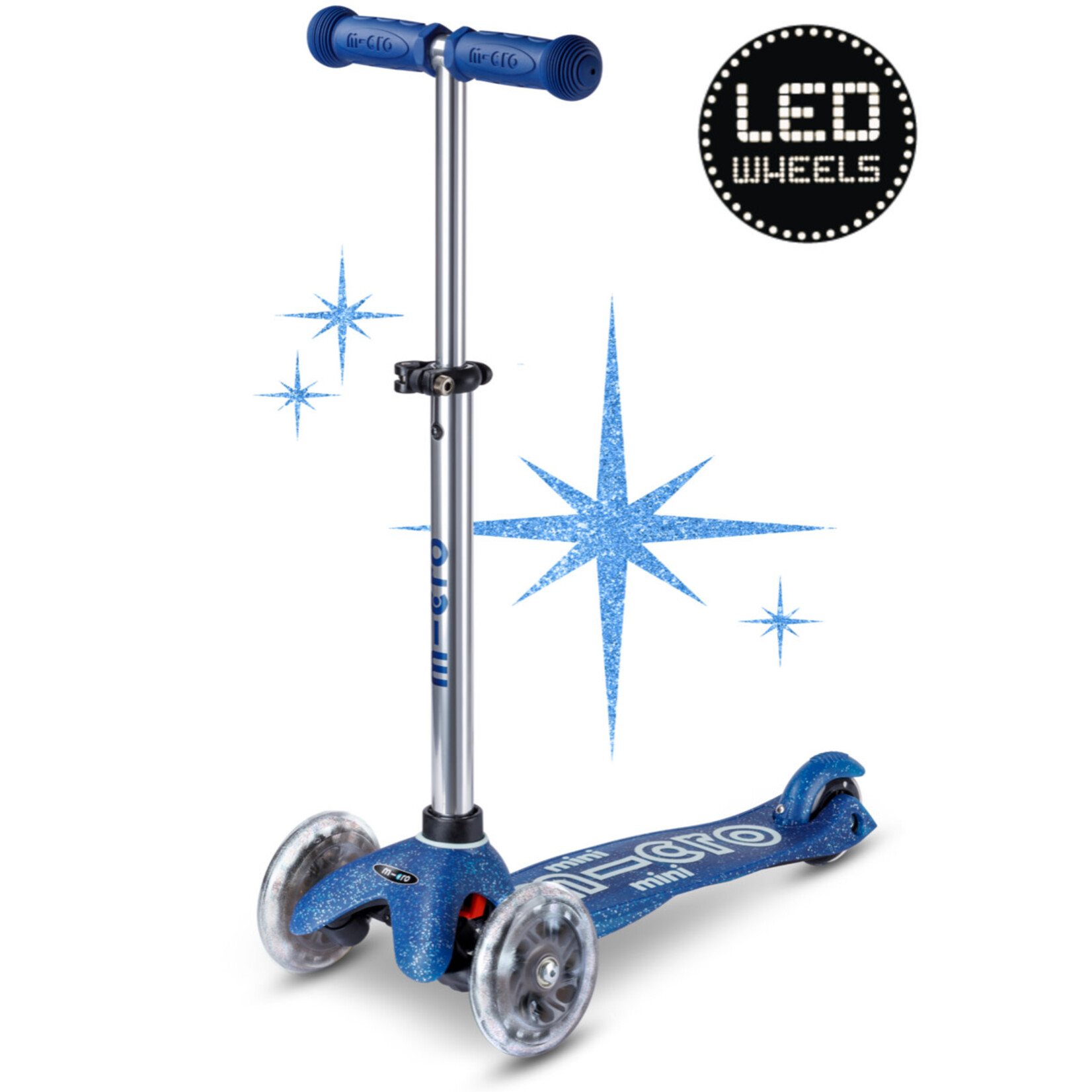 Micro Step Mini Micro Step Deluxe Glitter LED Blauw