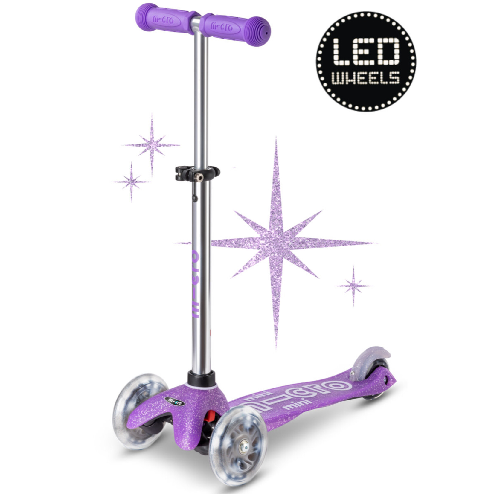 Micro Step Mini Micro Step Deluxe Glitter LED Paars