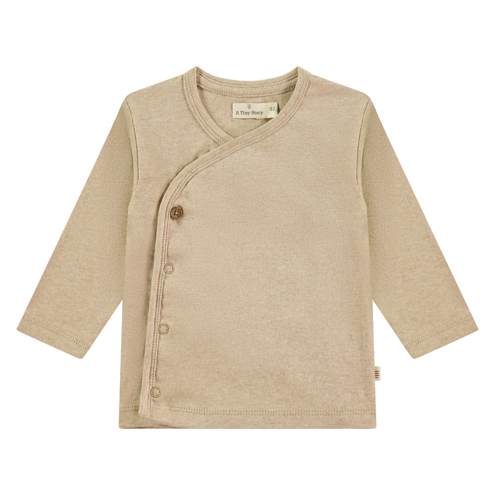 A Tiny Story Baby T-shirt Overslag Long Sleeve  - Outmeal Melange