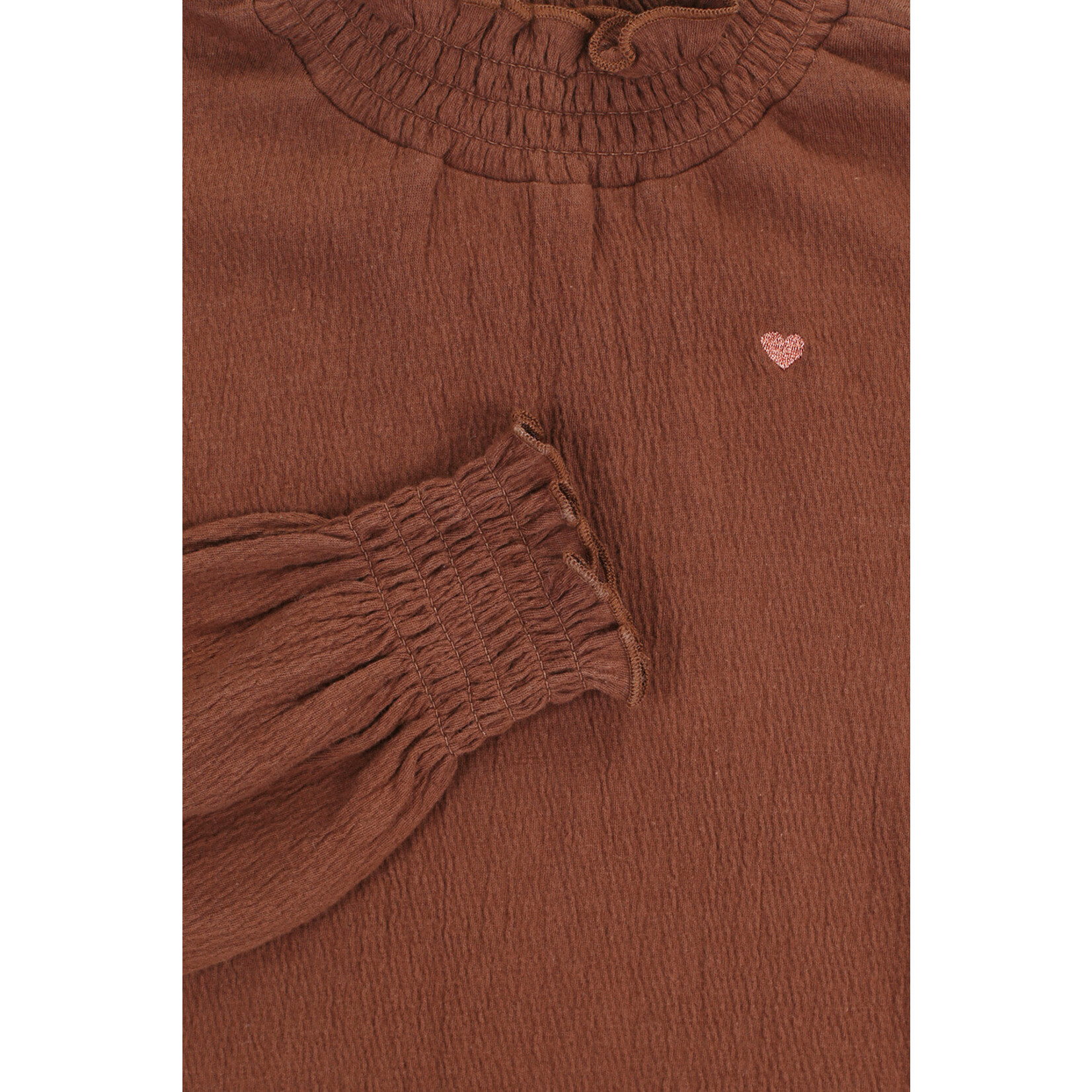 LOOXS Little Little crinkle T-shirt l/s - Chocolate