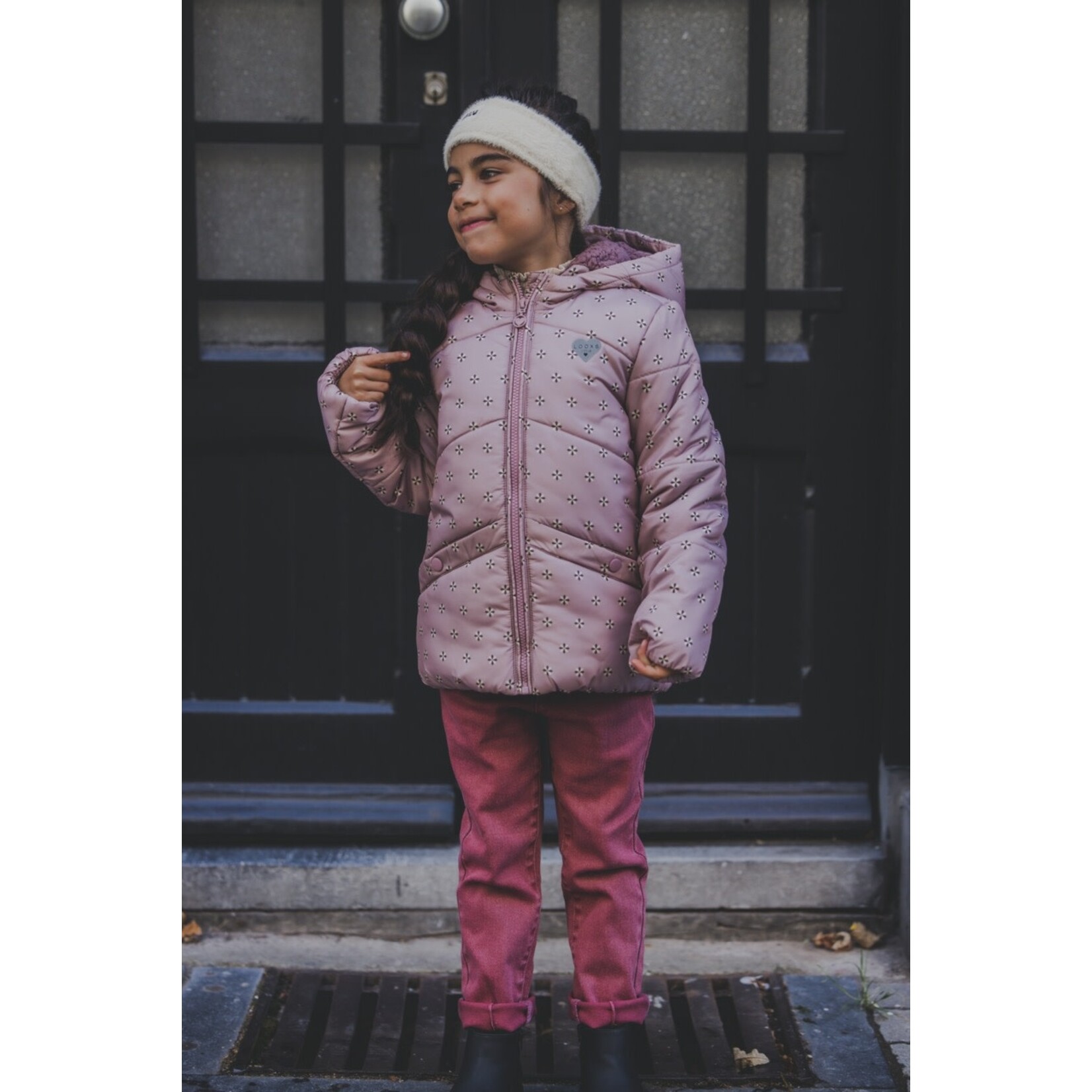 LOOXS Little Little printed Outerwear jacket - PURPLE FANTASY
