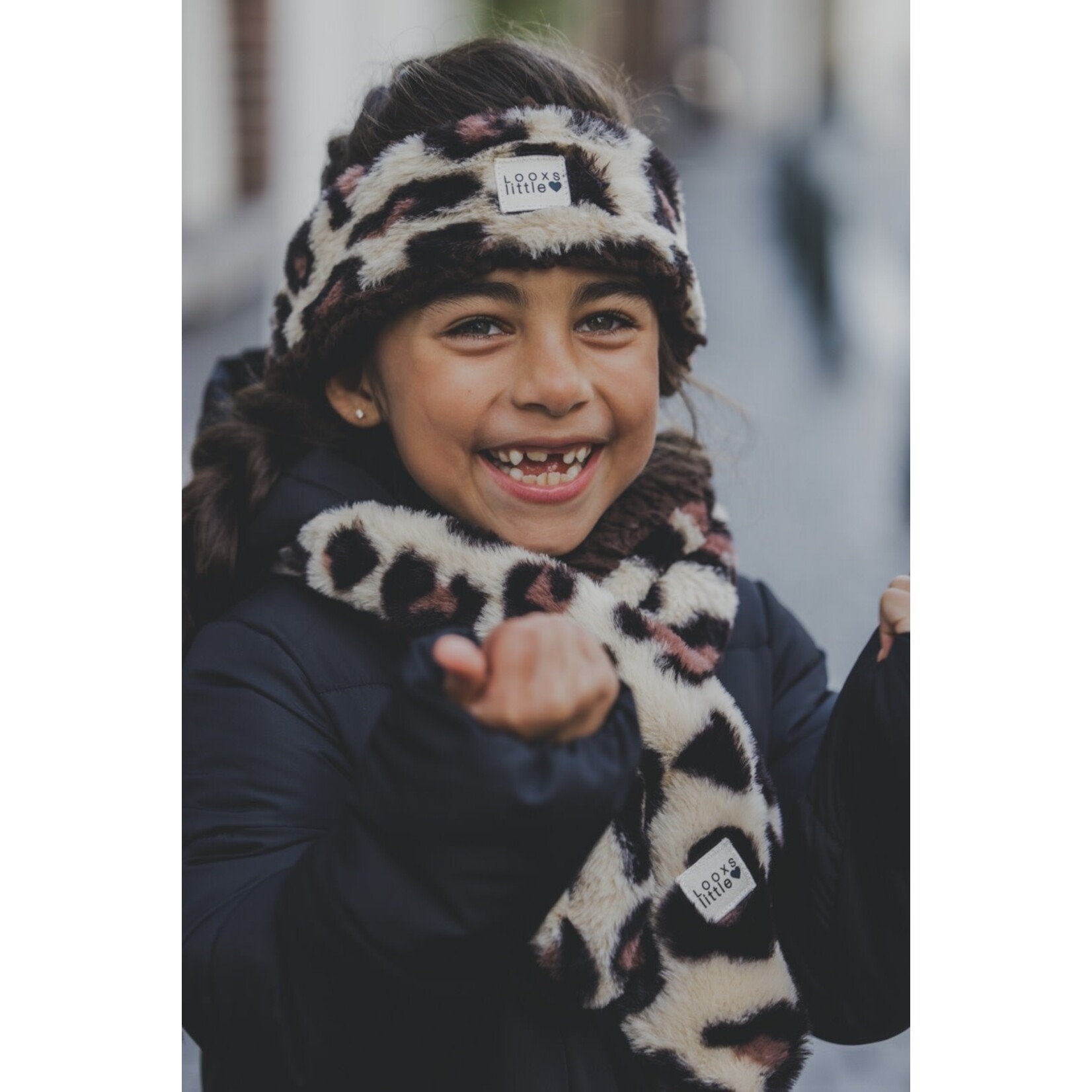 LOOXS Little Little spotted fur hairband - SPOTTED FUR