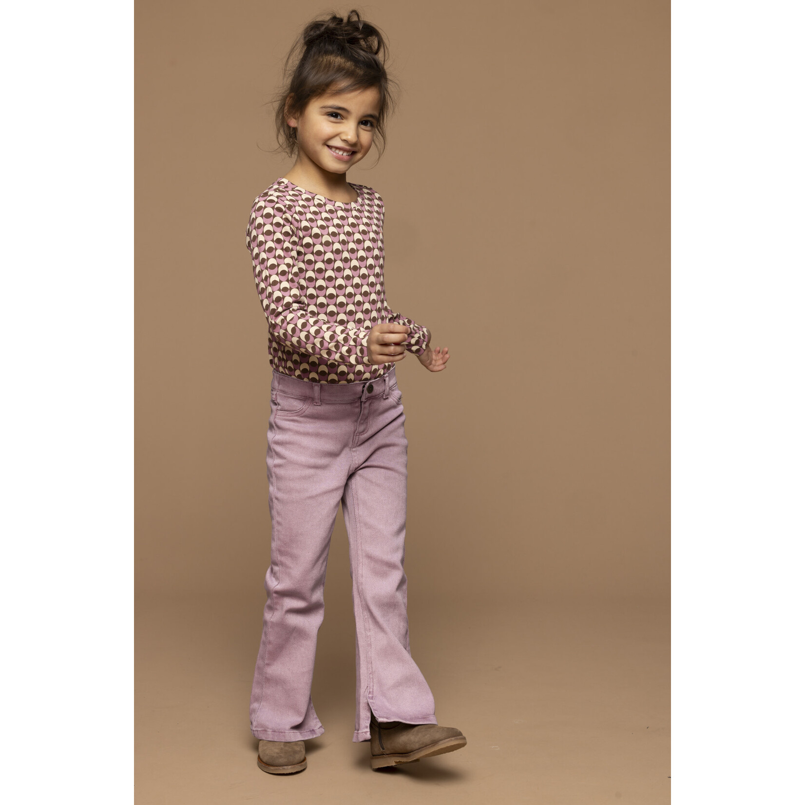 LOOXS Little Little twill flare pants - Purple rain