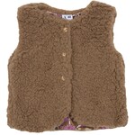 Klein Babykleding Gilet Teddy Pecan Brown