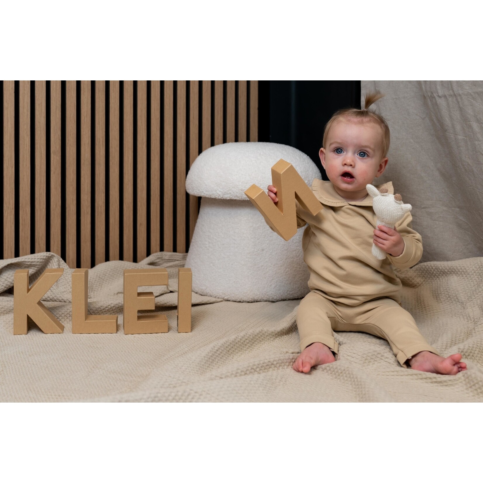 Klein Babykleding Trousers Ruffle Back Irish Creme