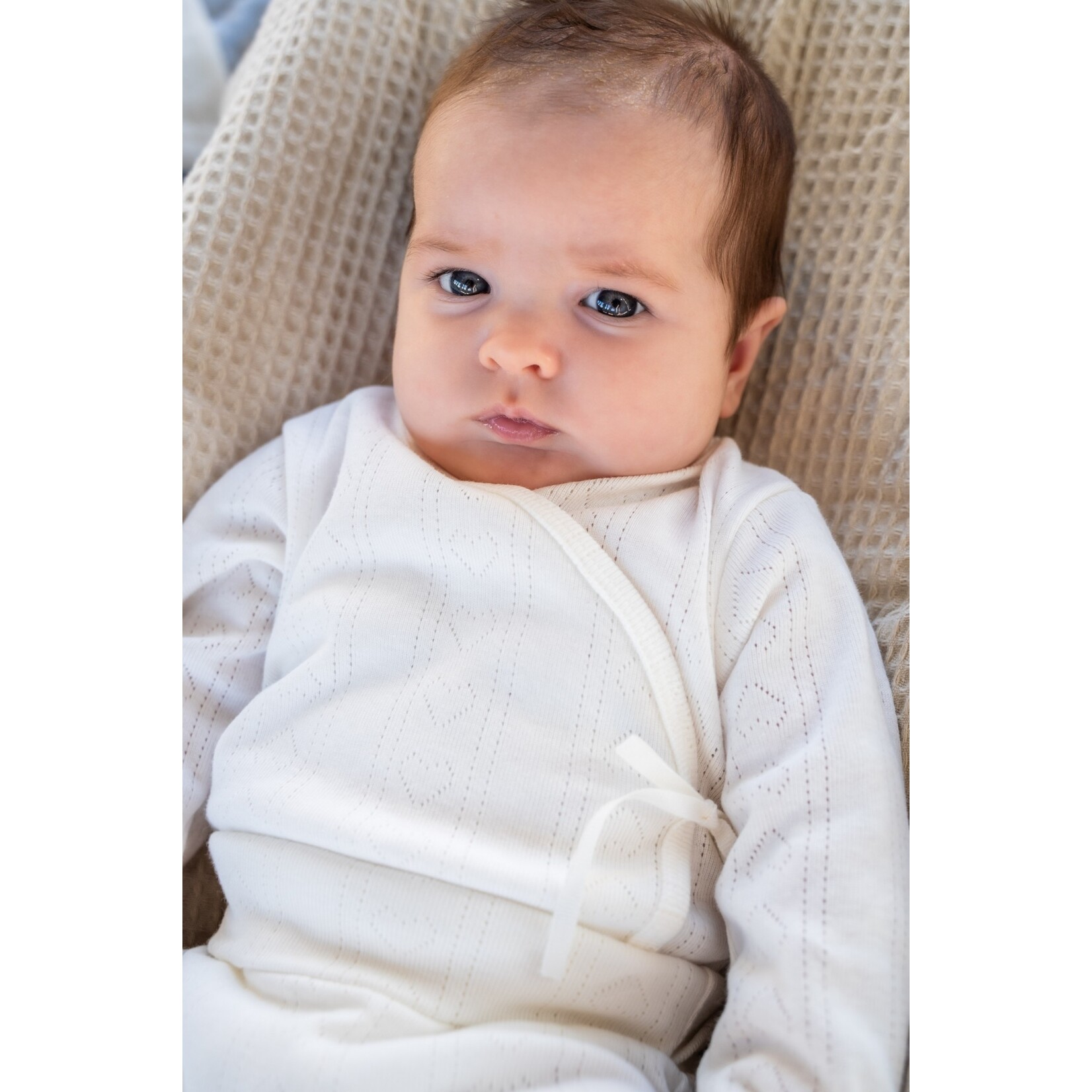 Klein Babykleding Wrap Top Jaquard - Off White