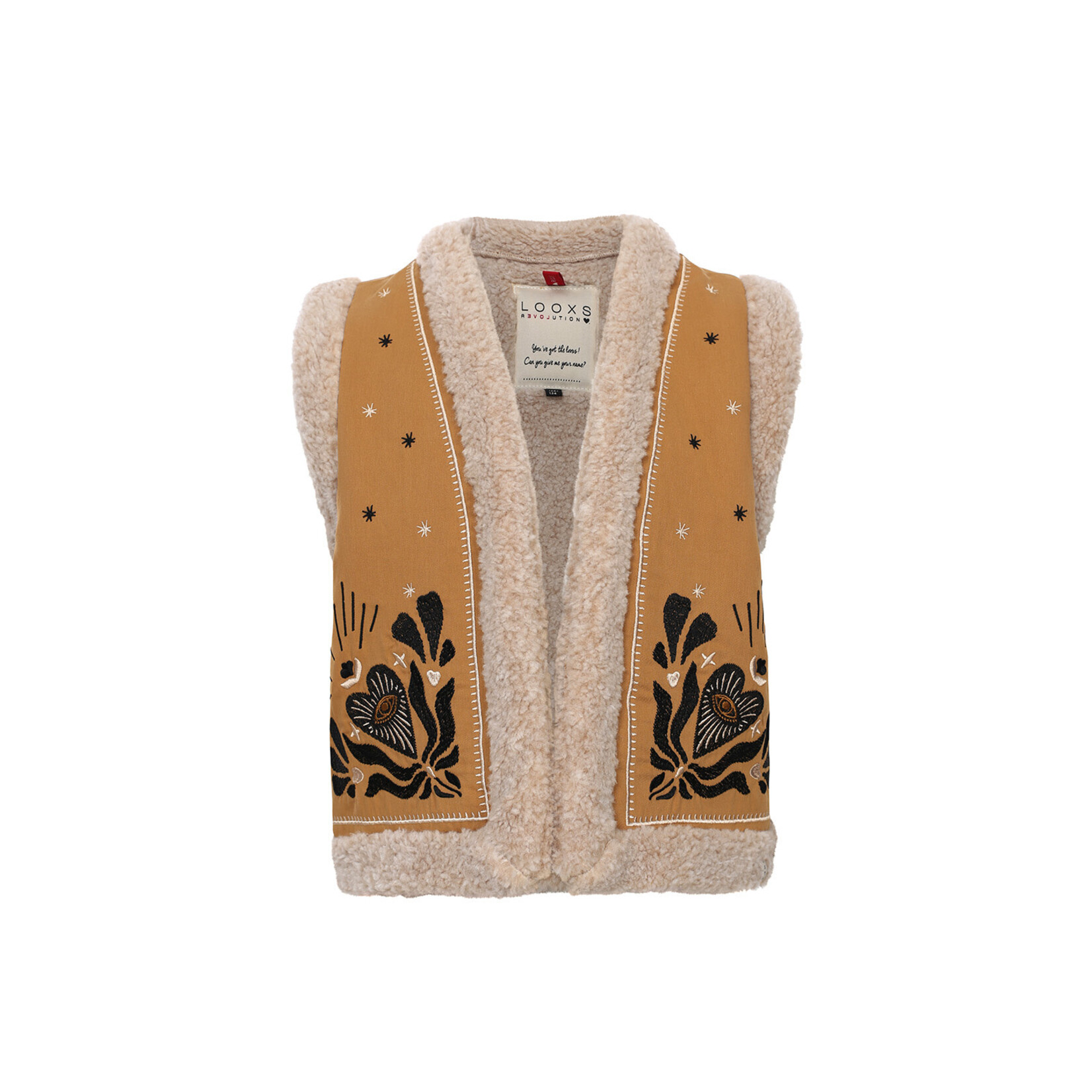 LOOXS Little Little boho gilet - Ochre yellow
