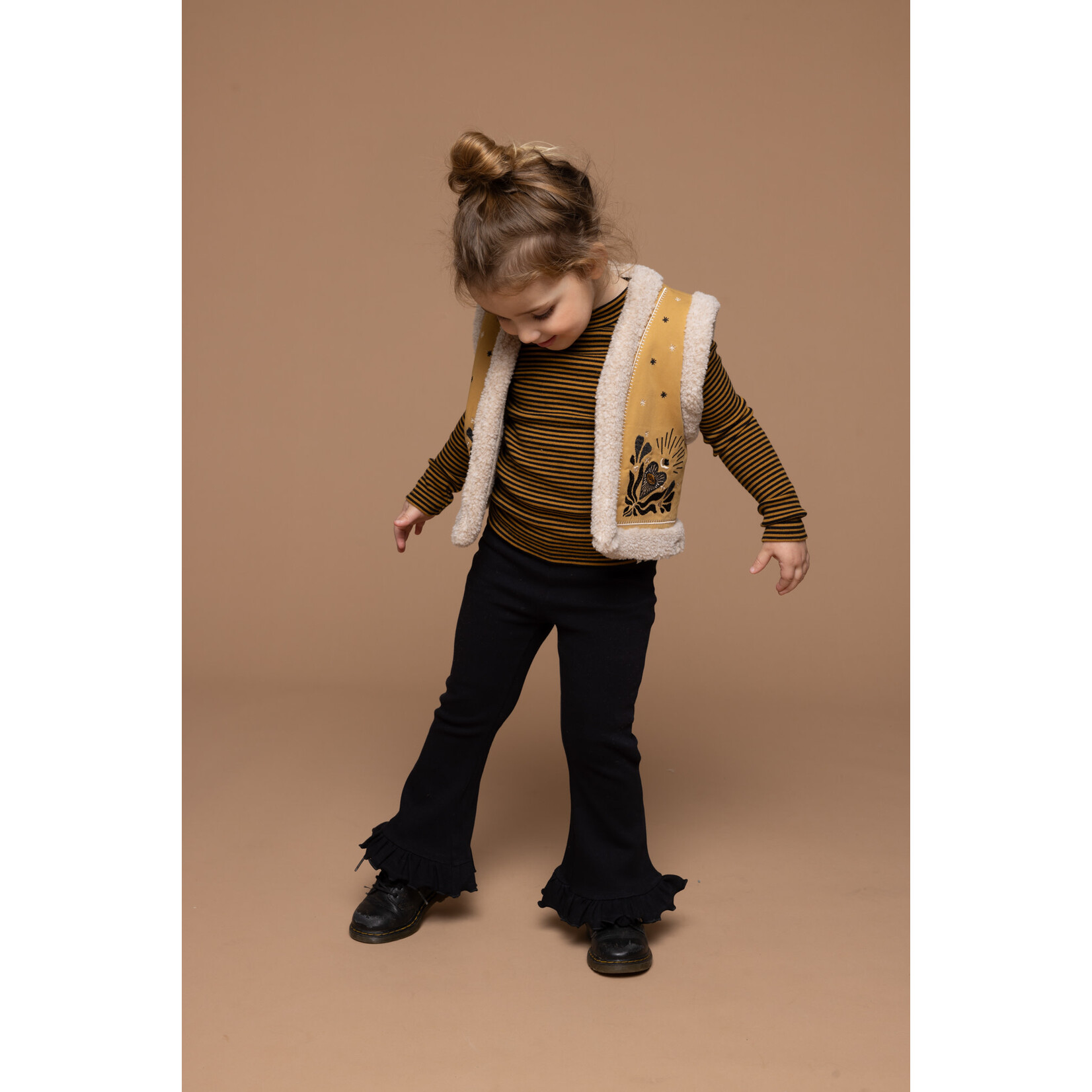LOOXS Little Little boho gilet - Ochre yellow