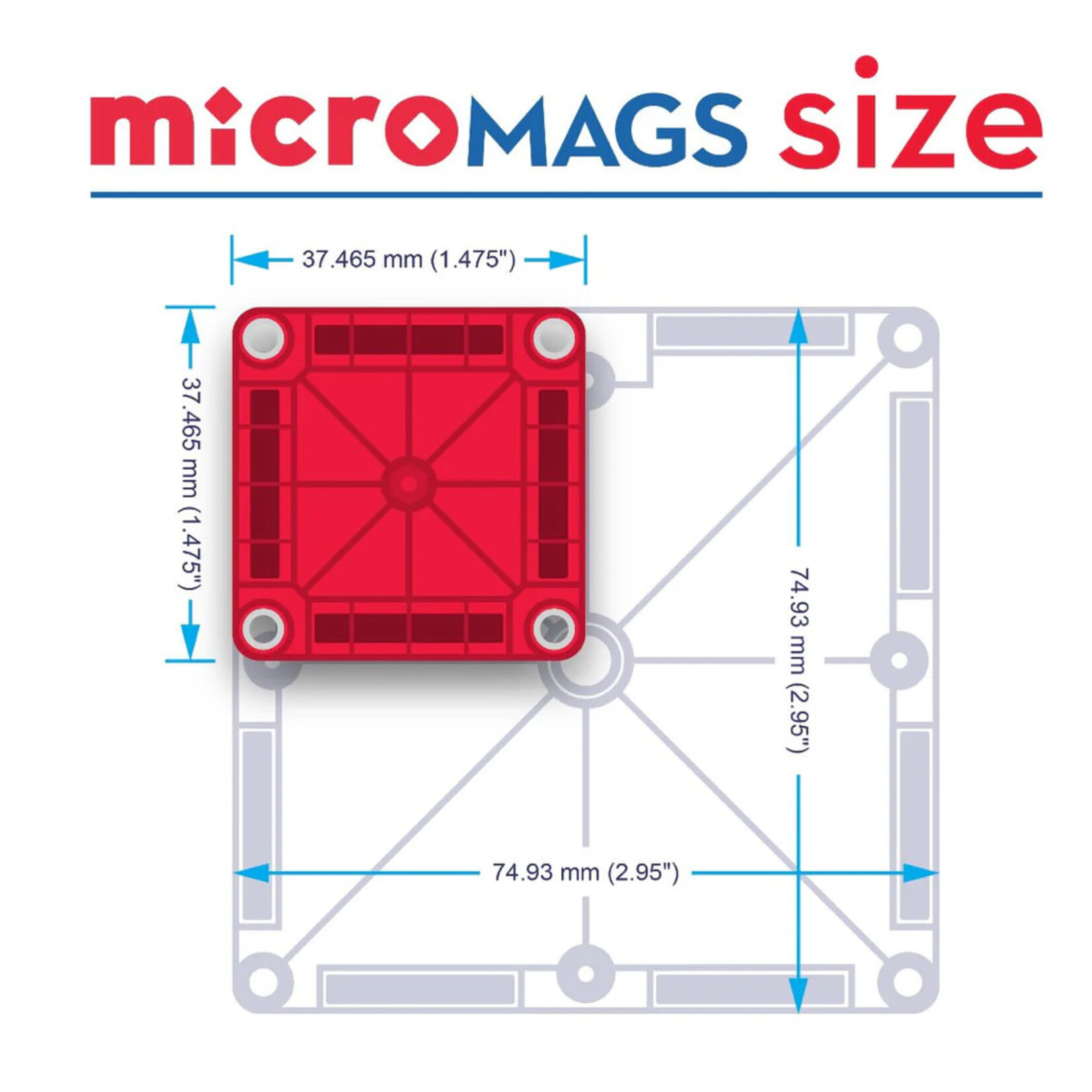 Magna Tiles MAGNA-TILES Micro Mags - 70 stuks