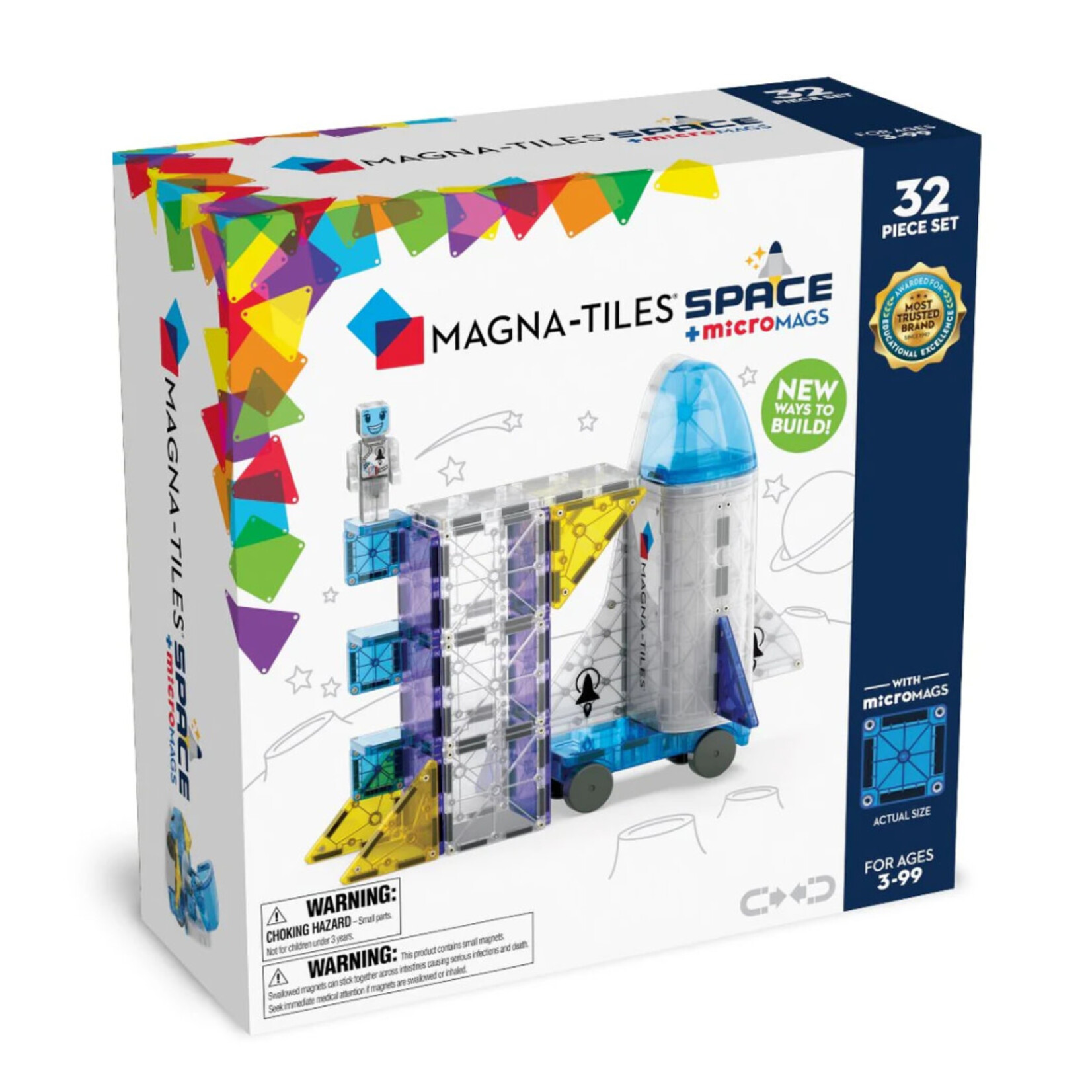 Magna Tiles MAGNA-TILES Space  met Micro Mags - 32 stuks