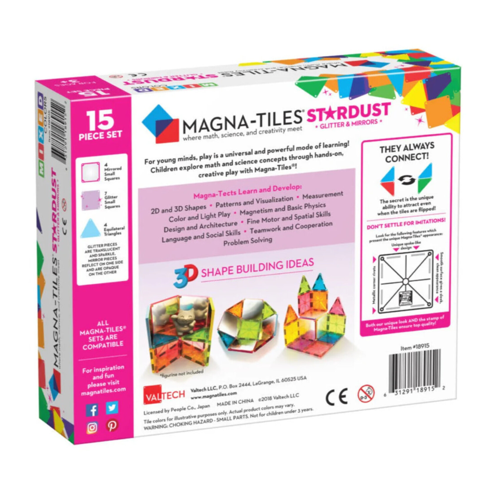 Magna Tiles MAGNA-TILES Stardust - 15 stuks