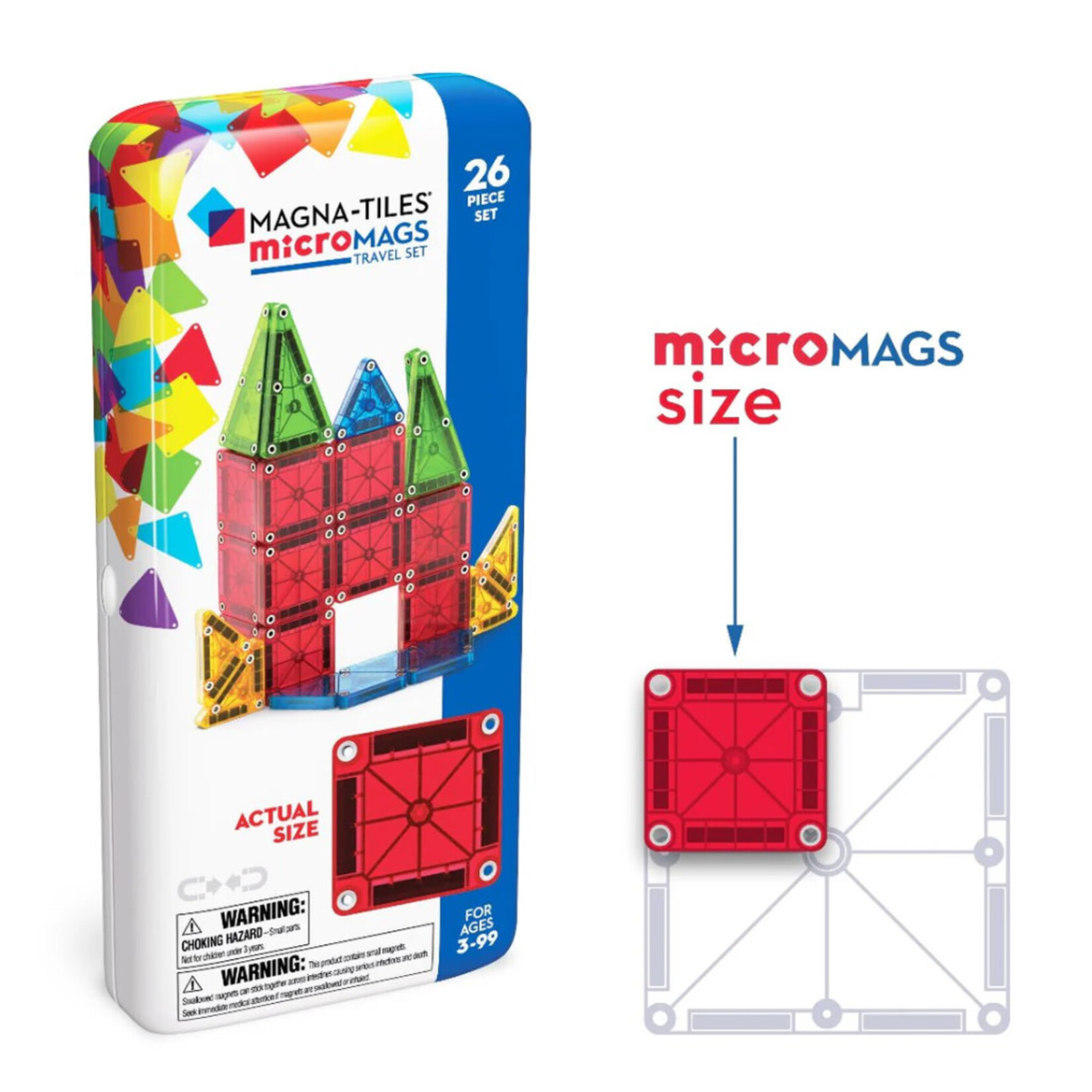 Magna Tiles MAGNA-TILES  Micro Mags Travel Set -26 stuks