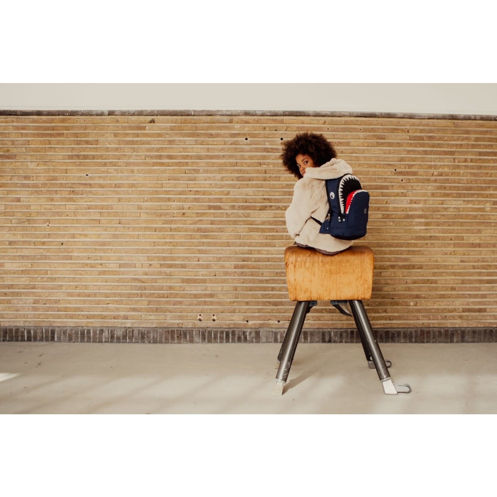 Pick & Pack Shark Shape Backpack M / Navy