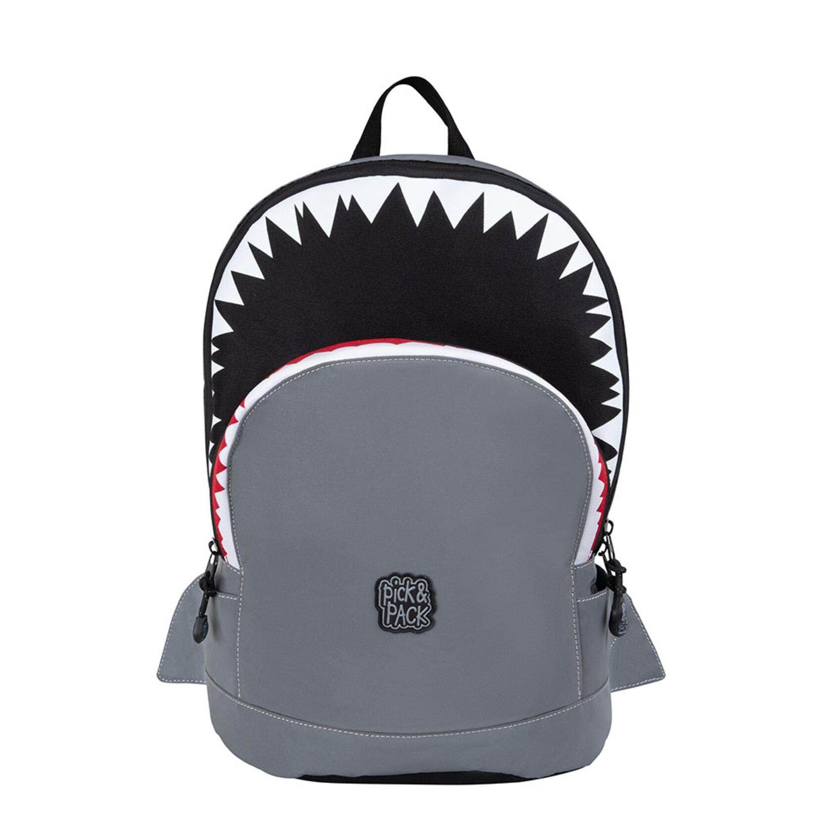 Pick & Pack Shark Shape Backpack M / Visible grey