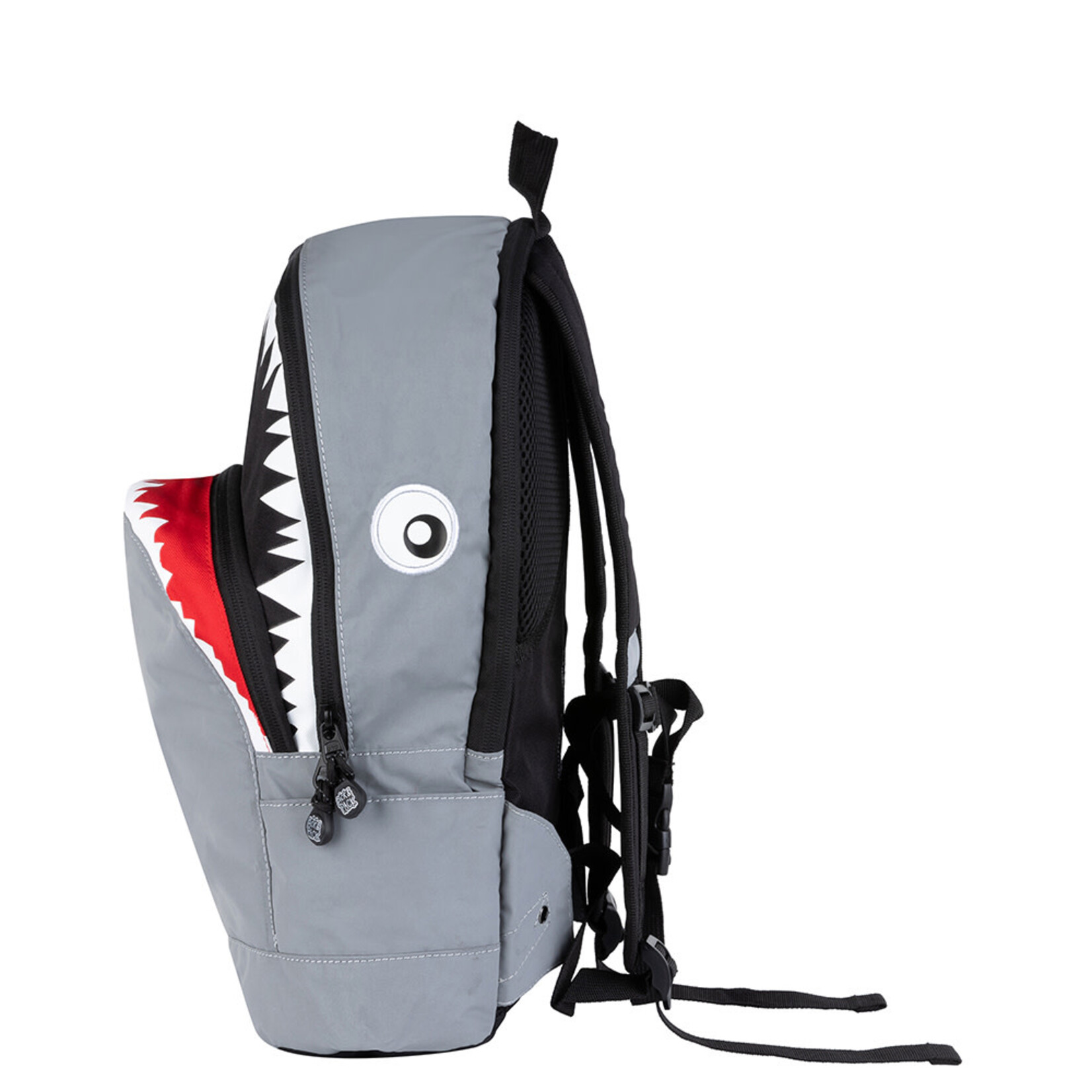 Pick & Pack Shark Shape Backpack M / Visible grey