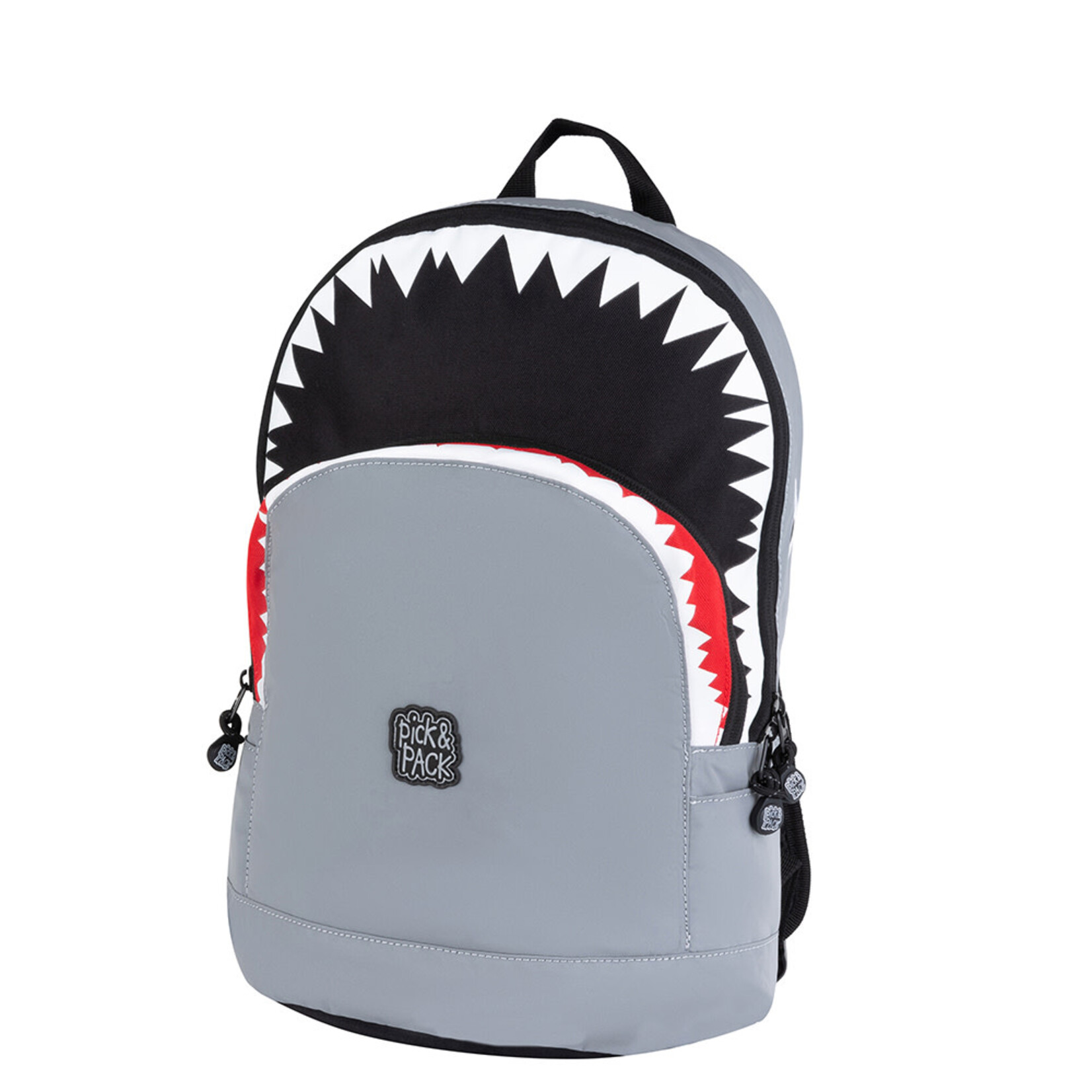 Pick & Pack Shark Shape Backpack M / Visible grey