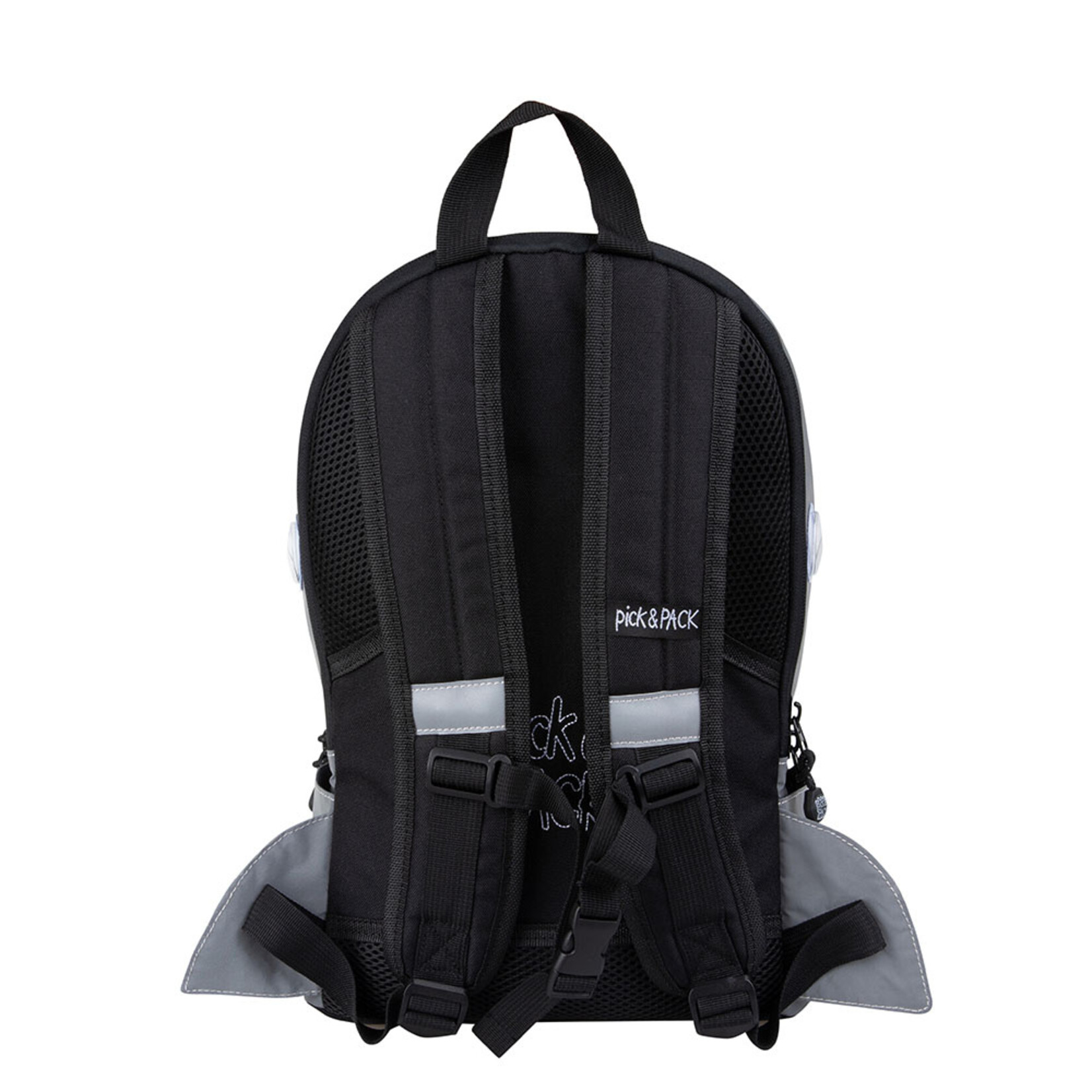 Pick & Pack Shark Shape Backpack M / Visible grey