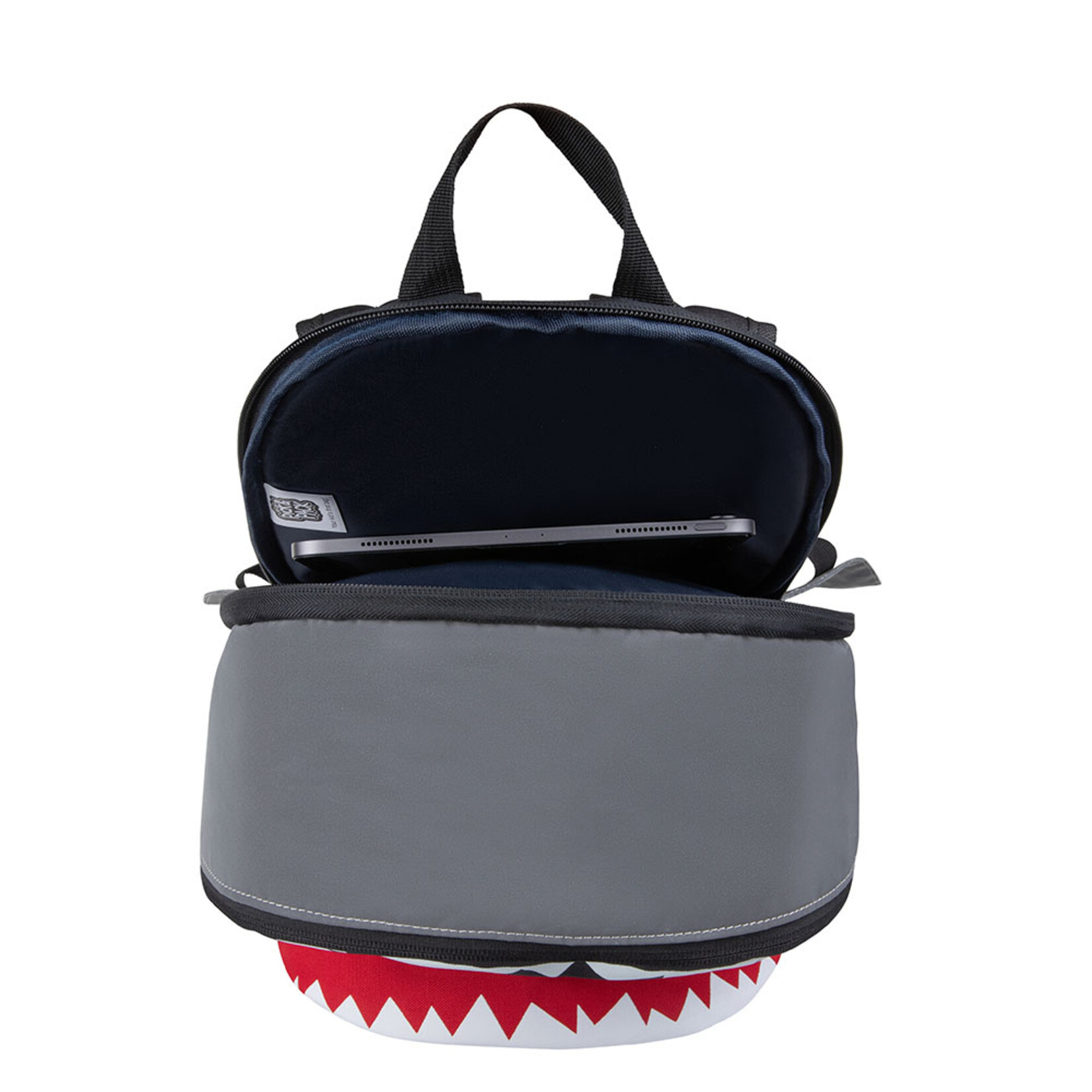 Pick & Pack Shark Shape Backpack M / Visible grey