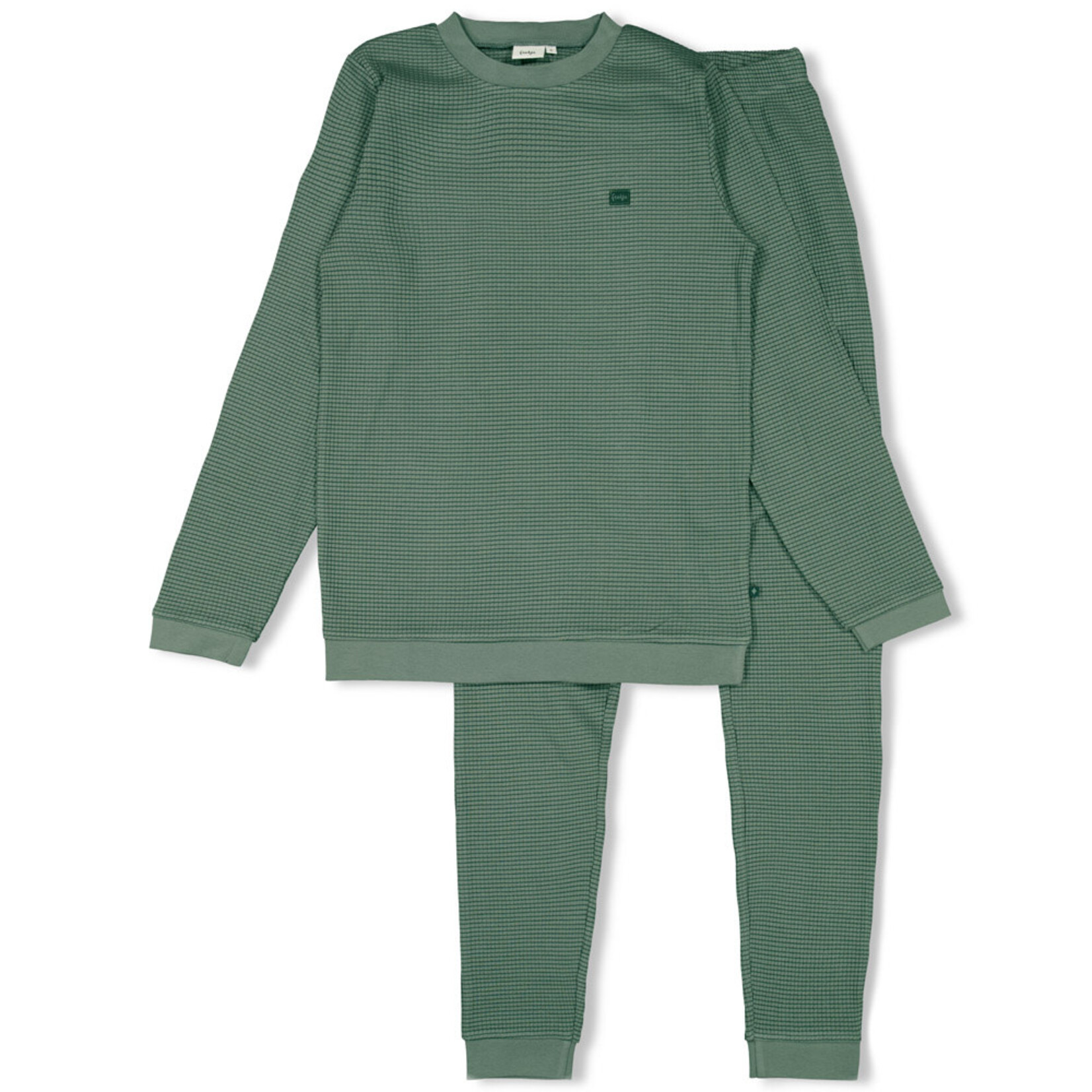 Feetje Wafelpyjama Zeegroen - Family Limited Edition