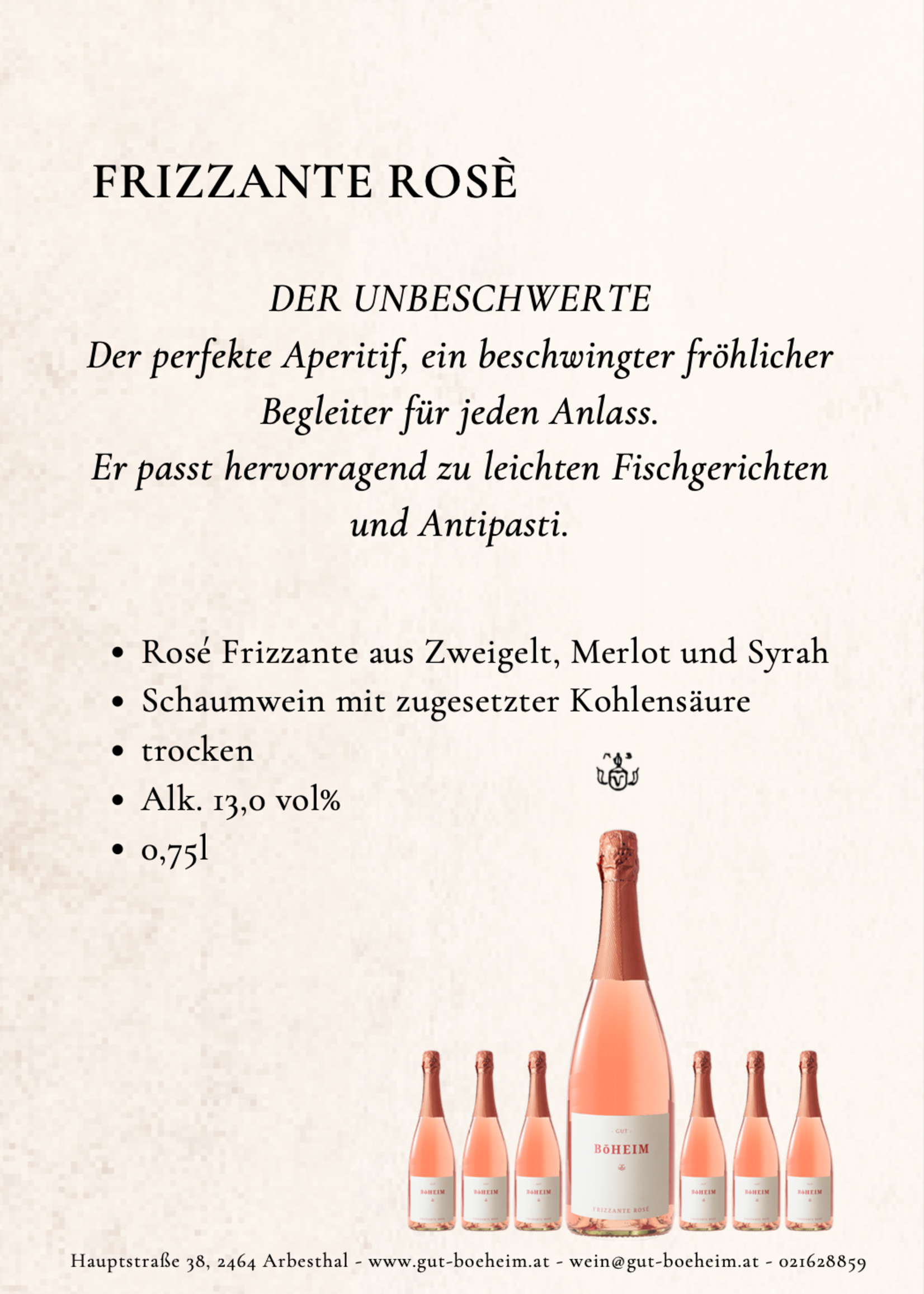 Frizzante Rosé 0,75 l vom Weingut Böheim
