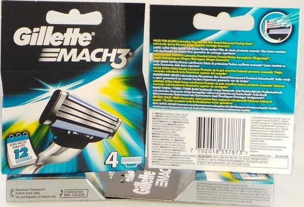 Gillette Gillette Mach 3 scheermesjes - 4 stuks Gillette Gillette Mach 3 scheermesjes - 4 stuks