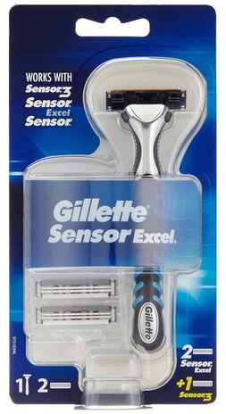 Gillette Gillette Sensor Excel Scheerhouder + 2 Excel / 1 Sensor3 Scheermesjes Gillette Gillette Sensor Excel Scheerhouder + 2 Excel / 1 Sensor3 Scheermesjes